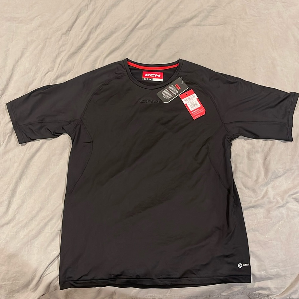CCM Short Sleeve Training Tee Black XL - Hockey